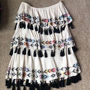 Women’s strapless Judith March dress